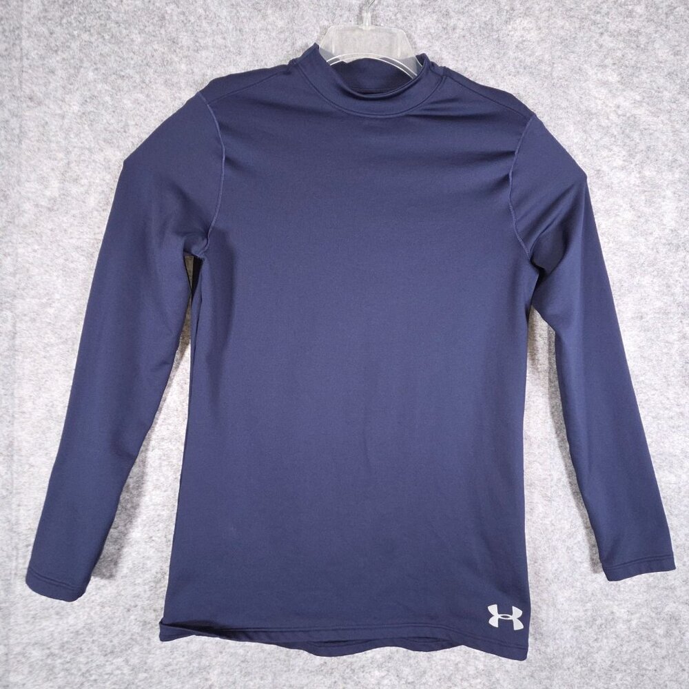 Under Armour Coldgear Fited Men's Long Sleeve baselayer Shirt Navy Size M